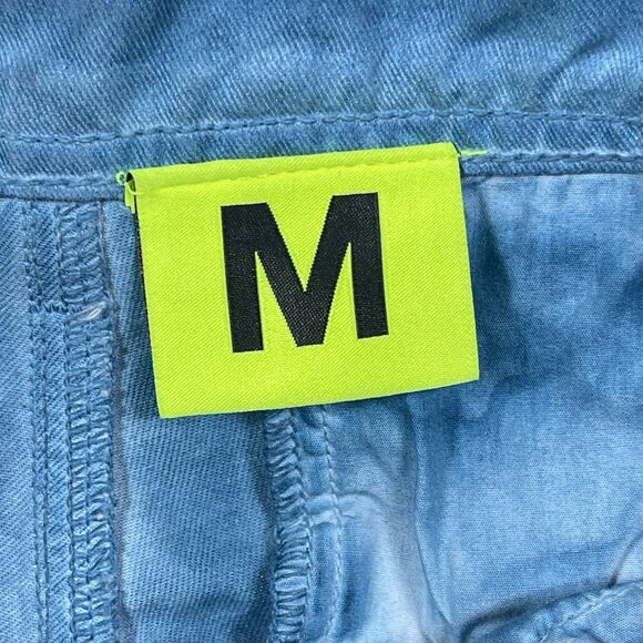 Supervsn Studios Cargo Pants Mens Medium Blue Logo Mid Rise Straight Leg Pockets - Picture 12 of 16